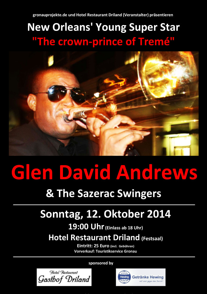 Plakat Glen David Andrews A3 - 03_Sep